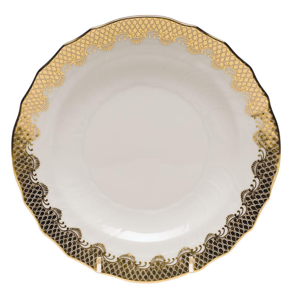 Herend Fish Scale Salad Plate Gld