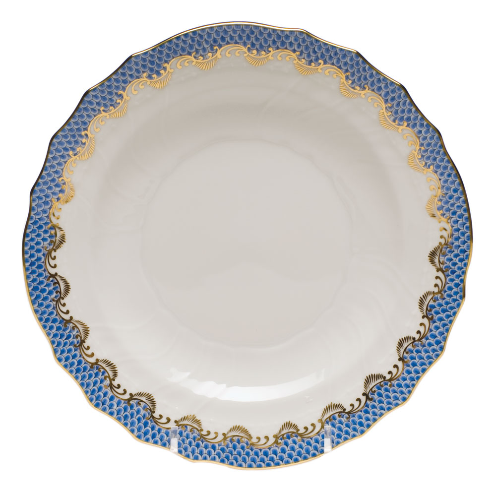 Herend Fish Scale Salad Plate Lt Blue