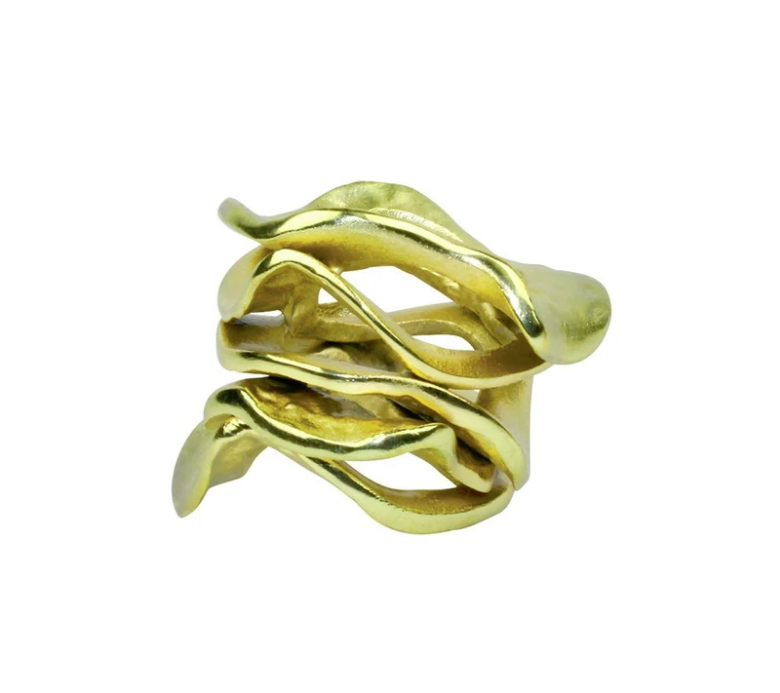 Kim Seybert Flux Napkin Ring Gold